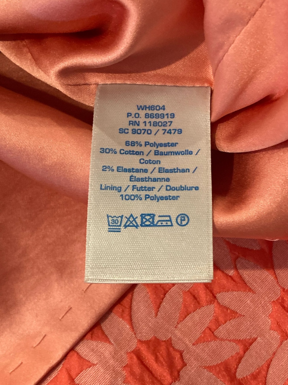 Boden Coral Pink Daisy Jacquard Shift Dress 6 - Picture 5 of 10